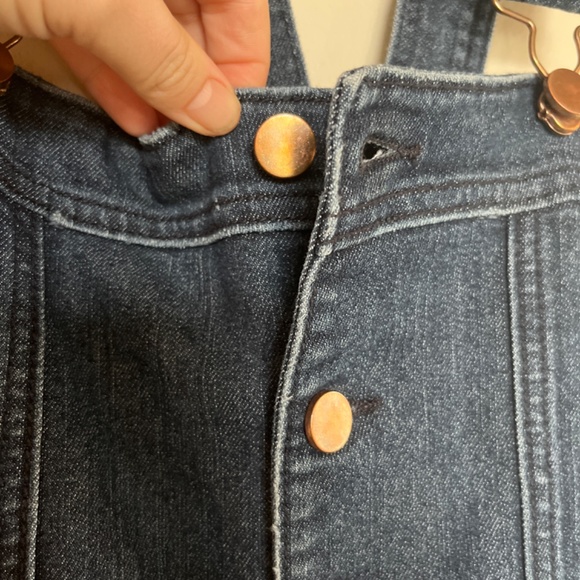 Overalls dark stretch denim skinny leg size small - Picture 8 of 8